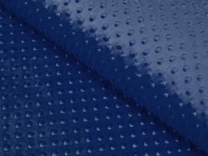 Biante Detská obliečka na vankúš Minky 3D bodky MKP-023 Tmavo modrá 45 x 45 cm