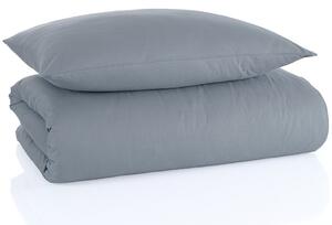Bavlnené jednofarebné posteľné obliečky BedTex Exclusive Collection - šedé - 100% bavlna - 70 x 90 cm + 140 x 200 cm