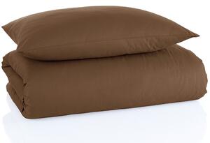 Bavlnené jednofarebné posteľné obliečky BedTex Exclusive Collection - hnedé - 100% bavlna - 70 x 90 cm + 140 x 200 cm