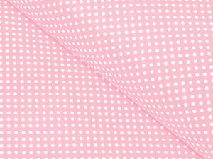 Biante Bavlnený štvorcový obrus Sandra SA-148 Biele bodky na svetlo ružovom 60x60 cm