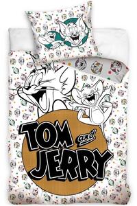 Bavlnené posteľné obliečky Tom & Jerry - 100% bavlna - 70 x 90 cm + 140 x 200 cm