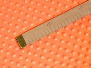 Detská látka Minky 3D bodky MKP-022 Oranžová - šírka 150 cm