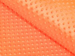 Biante Detské posteľné obliečky do postieľky Minky 3D bodky MKP-022 Oranžové Do postieľky 100x135 a 40x60 cm