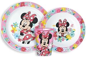 Súprava plastového riadu Minnie Mouse s pohárikom - Disney - 3 diely
