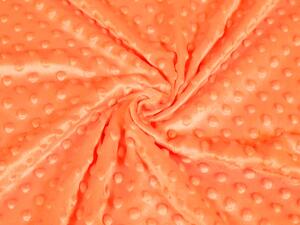 Biante Detská obojstranná deka Minky bodky/Polar MKP-022 Oranžová 75x100 cm