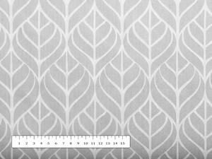 Biante Bavlnený oválny obrus Sandra SA-212 Listy na sivom 100x140 cm