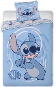 Bavlnené posteľné obliečky Stitch v modrej farbe pre chlapcov - 100% bavlna - 70 x 90 cm + 140 x 200 cm