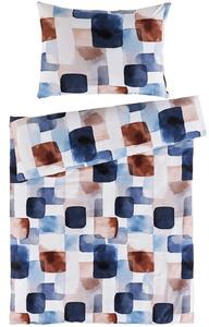 Saténové posteľné obliečky Echo s akvarelovým vzorom - Bedtex Exclusive - 100% bavlna - 70 x 90 cm + 140 x 200 cm