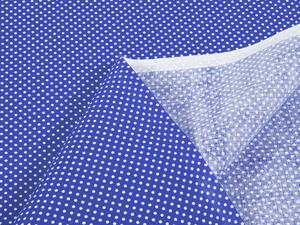 Biante Detský bavlnený záves Sandra SA-146 Biele bodky na tmavo modrom 130x140 cm