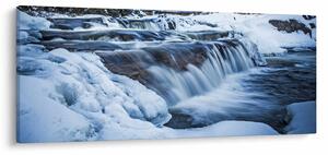 Obraz rieky v zime (120x50 cm)