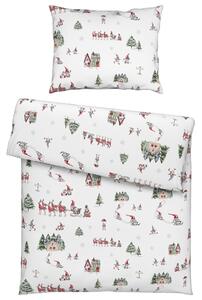POSTEĽNÁ BIELIZEŇ, flanel, zelená, viacfarebná, červená, biela, 140/200 cm Esposa - Obliečky & plachty