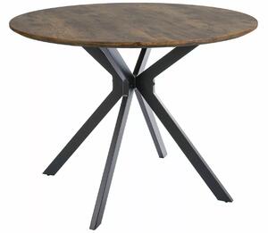 ASTER stôl priemer 100cm, orech VINTAGE/nohy čierny mat