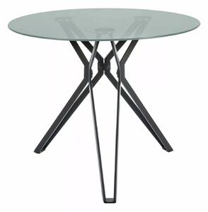 COLT stôl jedálenský 90cm, transparentná/čierny kov
