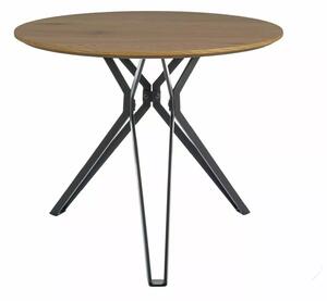 COLT stôl jedálenský 90cm, dub/čierny kov