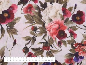 Biante Dekoračné prestieranie na stôl Leona LN-075 Farebné kvety na smotanovom 30x40 cm