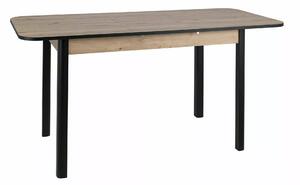 DIEGO II stôl jedálenský 120(160)X68, dub artisan/ čierna