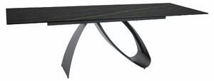 DIUNA CERAMIC stôl jedálenský 160(240)X90, čierna NOIR DESIRE/ čierna