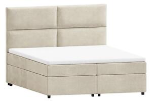 Béžová boxspring posteľ s úložným priestorom 160x200 cm Rico – Ropez