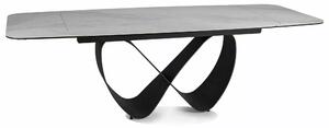 INFINITY CERAMIC stôl jedálenský 160(240)X95,biela NATURE CLOUD/čierna