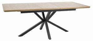 LOGAN stôl jedálenský, 160(200)x90, dub/čierna