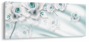Obraz - Tyrkysové kvety ruží (120x50 cm)