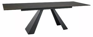 SALVADORE CERAMIC stôl jedál.(160-240)X90,hnedá OSSIDO BRUNO/čierna