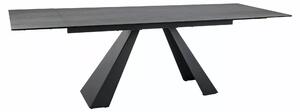 SALVADORE CERAMIC stôl jed.(160-240)X90,sv.sivá PIETRA DI SAVOIA/čier