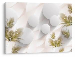 Obraz - 3D kruhy s kvetinami (70x50 cm)