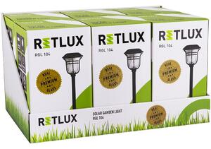 Retlux RGL 104 Solárne zapichovacie svietidlo čierna, 1x LED teplá biela