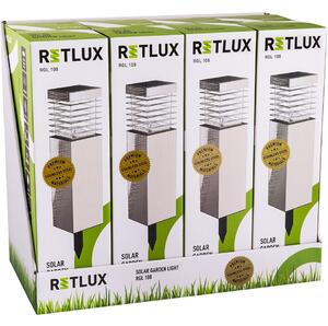 Retlux RGL 108 Solárne zapichovacie svietidlo nehrdz. oceľ, 1x LED teplá bílá