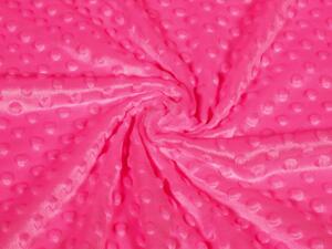 Biante Hrejivé posteľné obliečky Minky 3D bodky MKP-009 Fuchsiové Jednolôžko 140x200 a 70x90 cm
