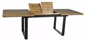 UMBERTO II stôl jedálenský 160(240)x90 cm, dýha dub artisan/čierna