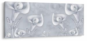 Obraz - Perlové kvety (120x50 cm)