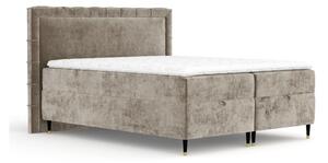 Béžová boxspring posteľ s úložným priestorom 180x200 cm Voyage – Maison de Rêve