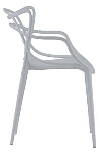 Svetlosivá plastová stolička KATO