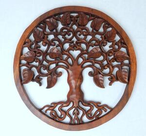 Dekorácia na stenu Strom života I, exotické drevo, ručná práca