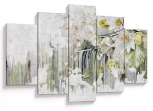 Obraz - Biele kvety, vintage (150x105 cm)