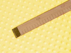 Biante Detská obliečka na vankúš Minky 3D bodky MKP-021 Citrónovo žltá 40 x 60 cm