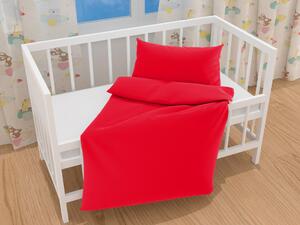Biante Detské saténové posteľné obliečky do postieľky ST-010 Sýto červené Do postieľky 100x135 a 40x60 cm