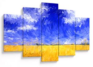Obraz - Olejomaľba, Zlaté pole (150x105 cm)