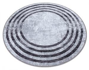 Kusový koberec Ajan šedočierný kruh 80cm