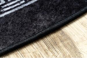 Kusový koberec Ager čiernobielý kruh 120cm