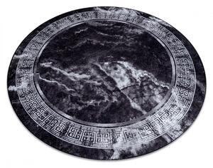 Kusový koberec Ager čiernobielý kruh 80cm