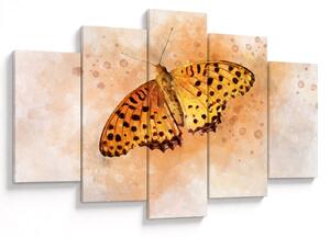 Obraz - Oranžový motýľ, aquarel (150x105 cm)
