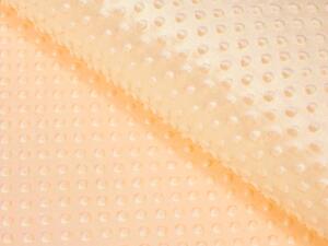 Biante Detská obliečka na vankúš Minky 3D bodky MKP-006 Svetlo marhuľová 50 x 70 cm