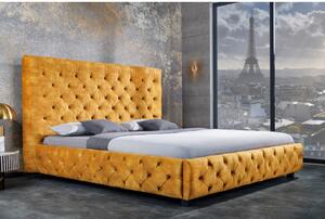 Massive home | Postel Paris 160x200 cm tmavě žlutá samet 41642