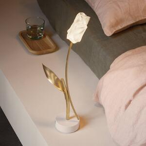 Slamp LED dobíjacia stolová lampa Tulipán, biela základňa