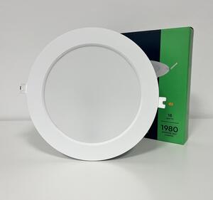 V-TAC Okrúhly zapustený LED panel 18W, Teplá biela 2500 - 3000K