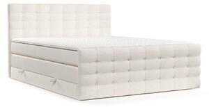 Krémová boxspring posteľ s úložným priestorom 200x200 cm Blend – Maison de Rêve