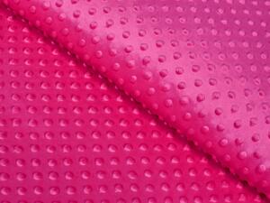 Biante Detské posteľné obliečky do postieľky Minky 3D bodky MKP-018 Purpurové Do postieľky 90x120 a 40x60 cm